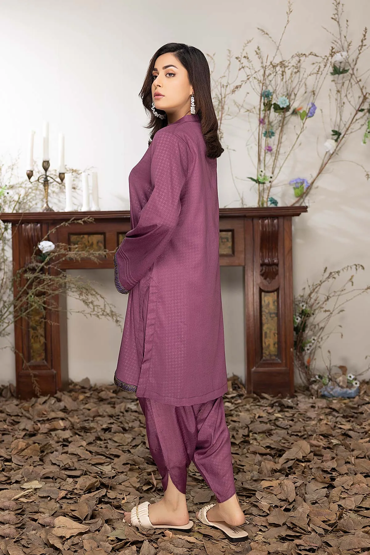 2-Pc Gripe Silk shirt With Gripe Silk Qlot Trouser CNP22-35-S