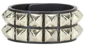 2 Row Pyramid Stud Bracelet