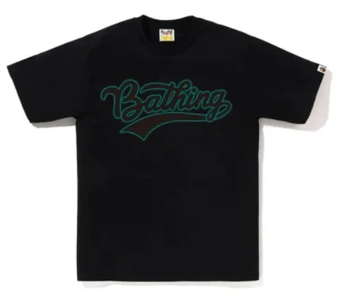 A BATHING APE  |Crew Neck Street Style Plain Cotton Short Sleeves Logo