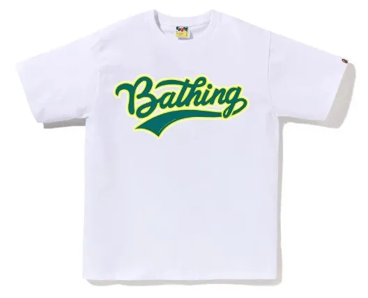 A BATHING APE  |Crew Neck Street Style Plain Cotton Short Sleeves Logo