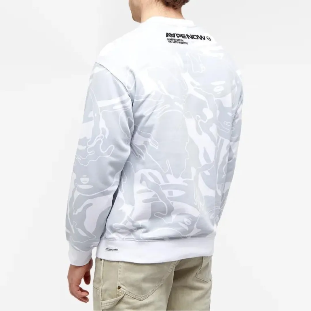 A BATHING APE  |Crew Neck Unisex Street Style Long Sleeves Cotton Oversized