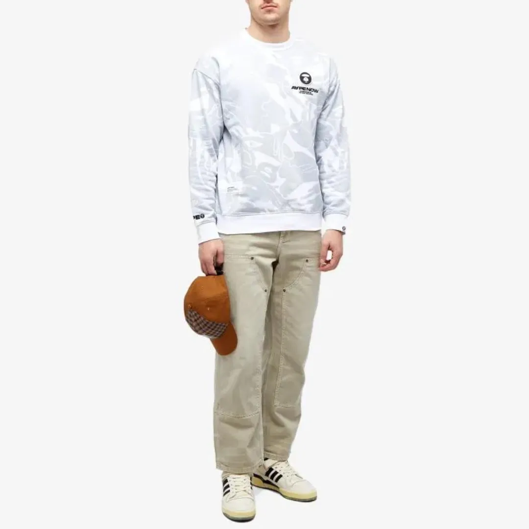 A BATHING APE  |Crew Neck Unisex Street Style Long Sleeves Cotton Oversized