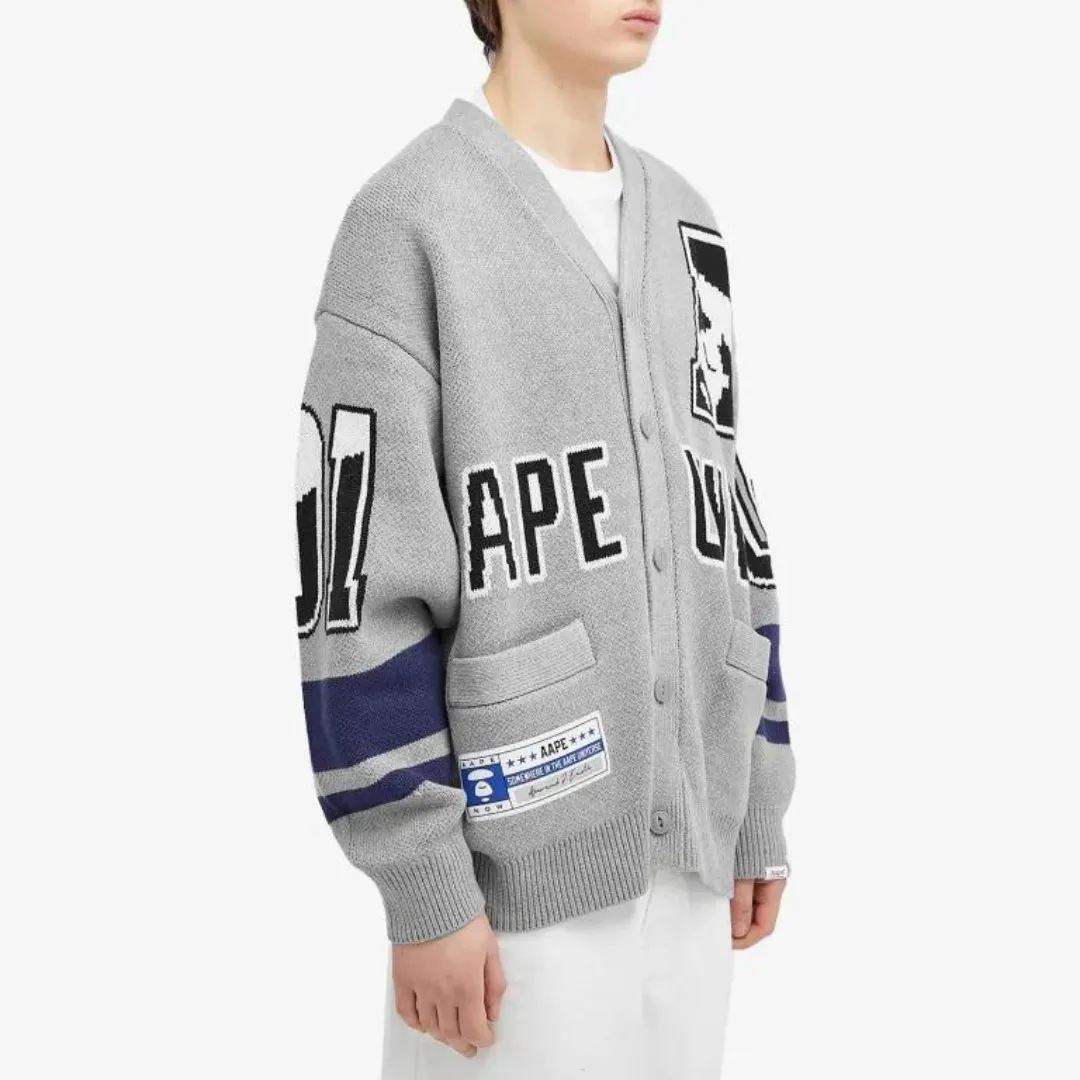 A BATHING APE  |Unisex Street Style Oversized Logo Skater Style Cardigans