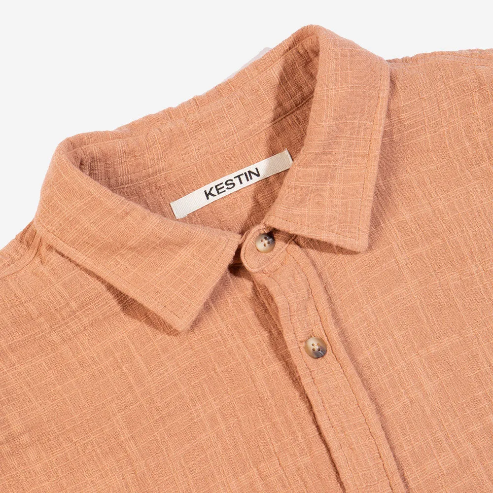 Aberlady Textured S/S Shirt - Terracotta