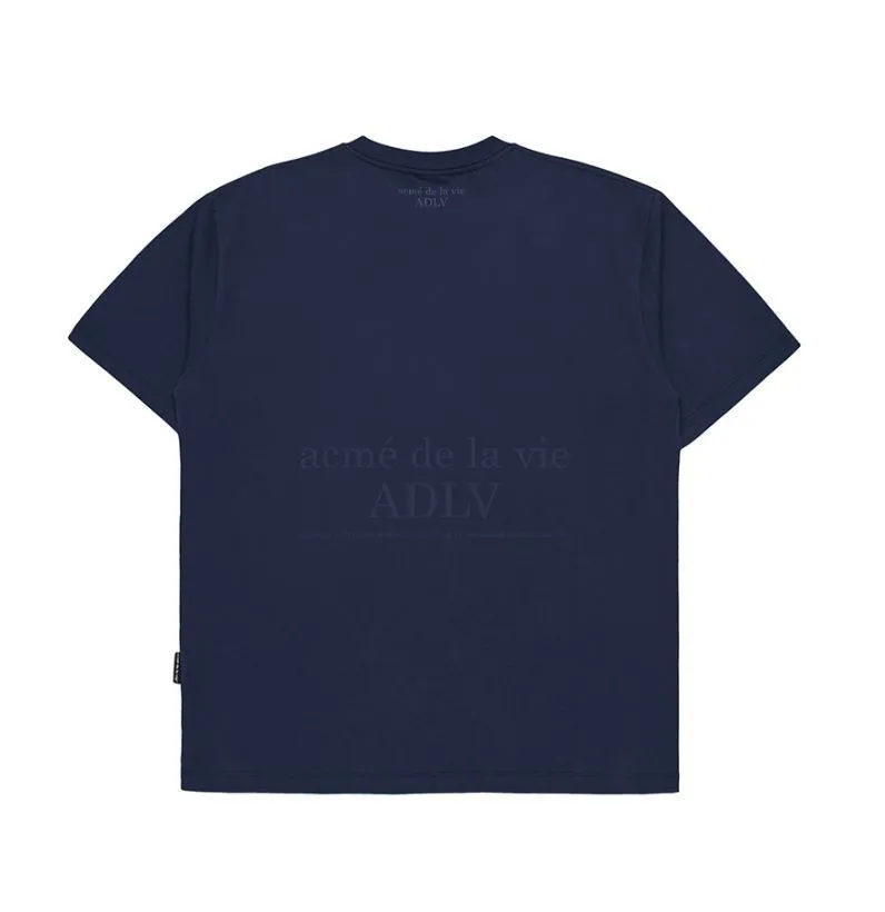 acme de la vie  |Crew Neck Unisex Street Style Plain Cotton Short Sleeves