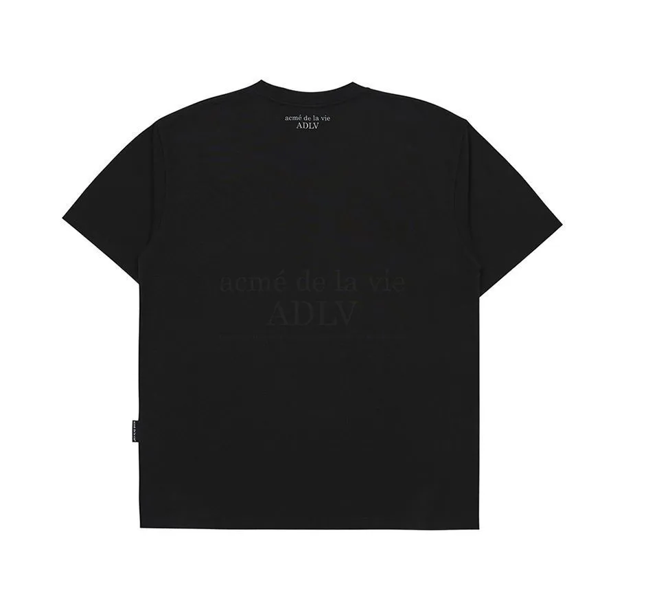 acme de la vie  |Crew Neck Unisex Street Style Plain Cotton Short Sleeves