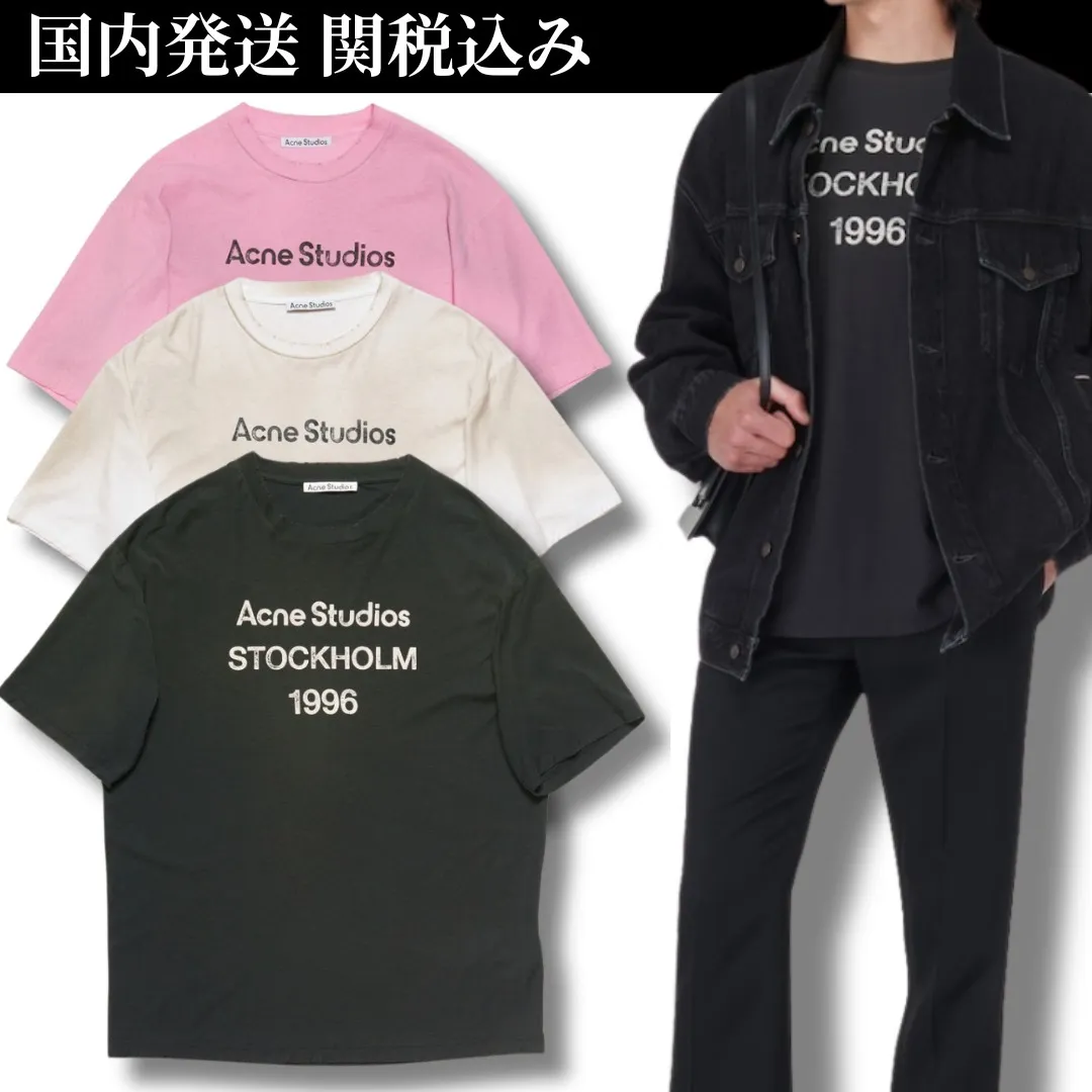 Acne Studios  |Crew Neck Unisex Street Style Plain Cotton Short Sleeves