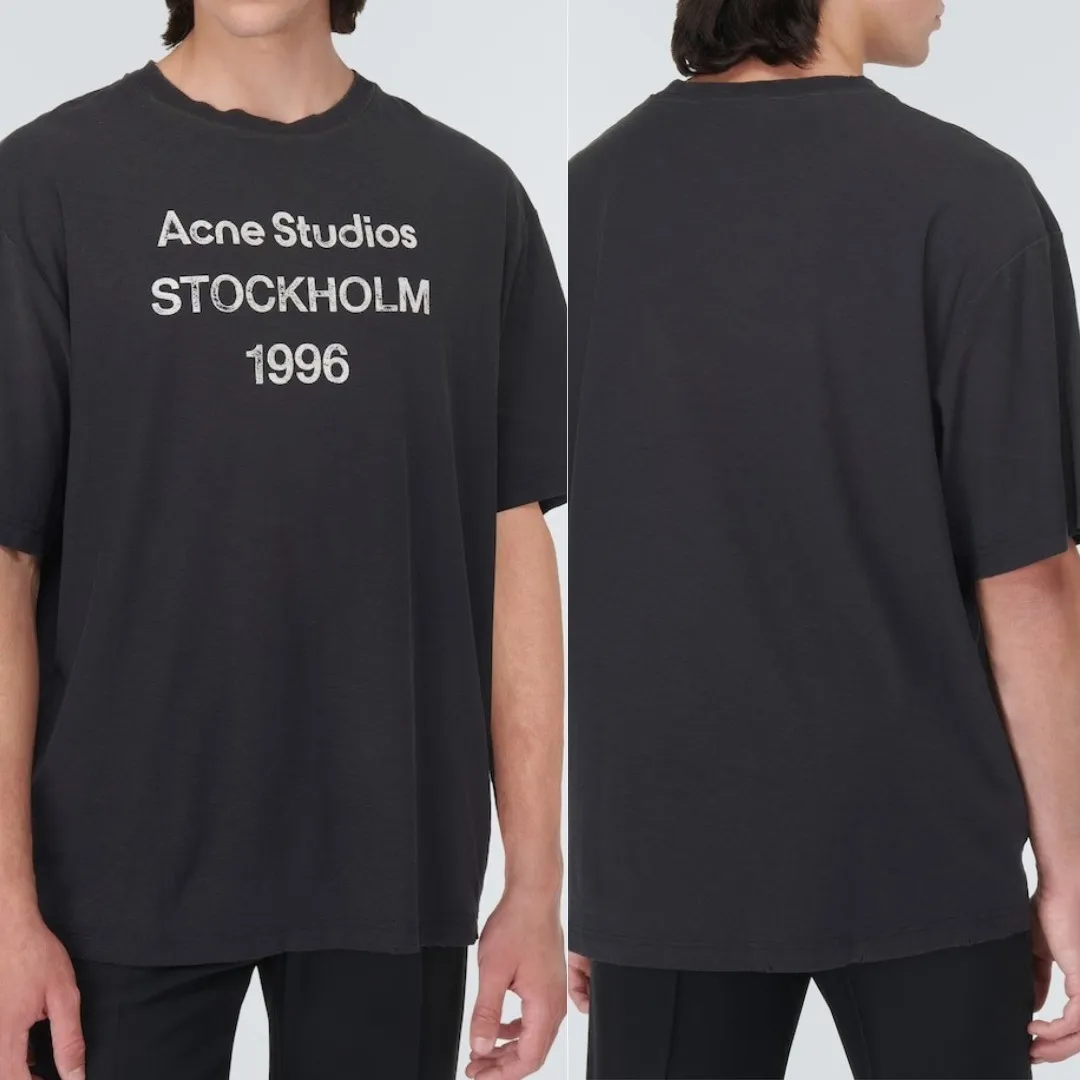 Acne Studios  |Crew Neck Unisex Street Style Plain Cotton Short Sleeves