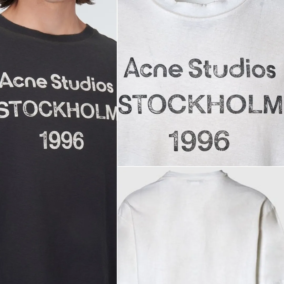 Acne Studios  |Crew Neck Unisex Street Style Plain Cotton Short Sleeves