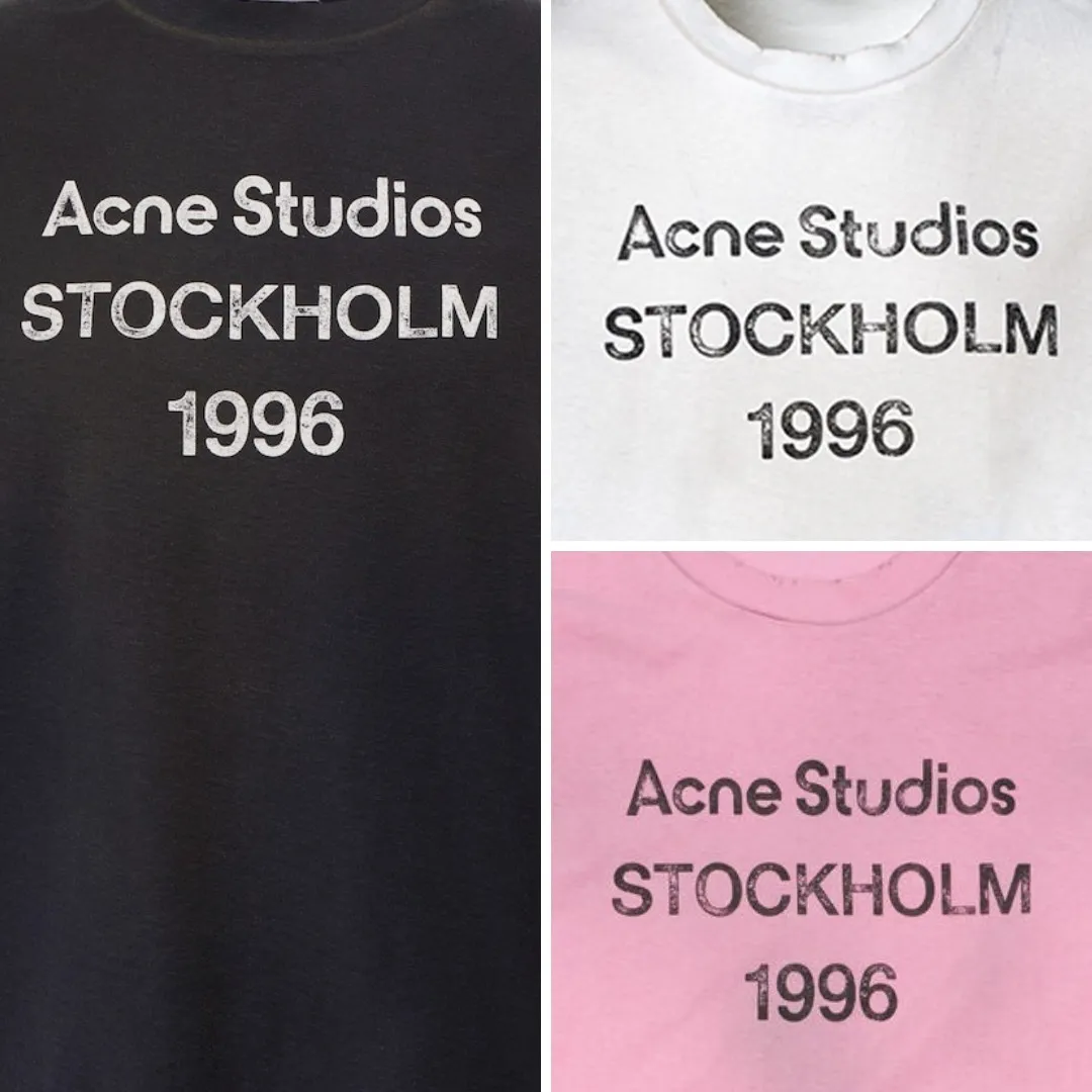 Acne Studios  |Crew Neck Unisex Street Style Plain Cotton Short Sleeves