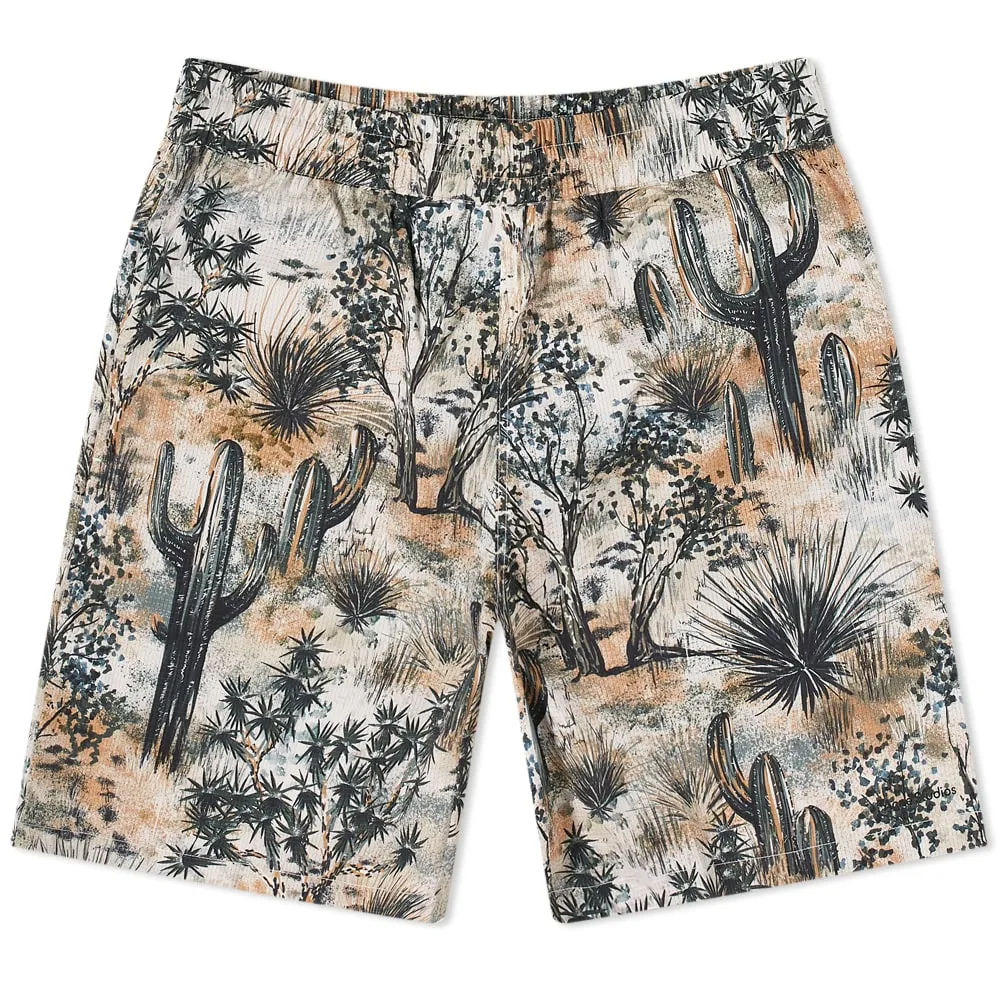 Acne Studios Wounda Cactus Print Swim ShortsDesert Beige