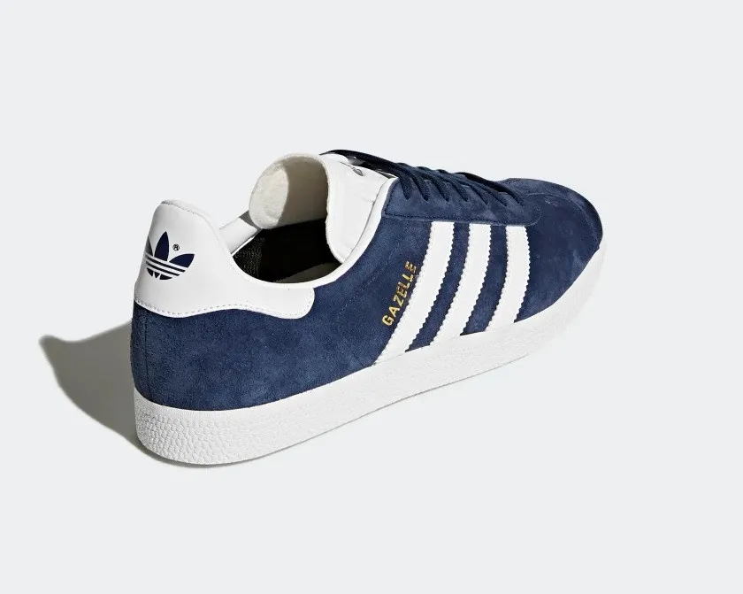 Adidas Gazelle Collegiate Navy Cloud White Gold Metallic BB5478