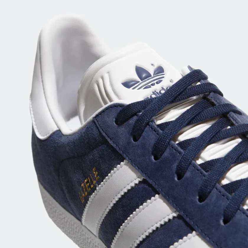 Adidas Gazelle Collegiate Navy Cloud White Gold Metallic BB5478