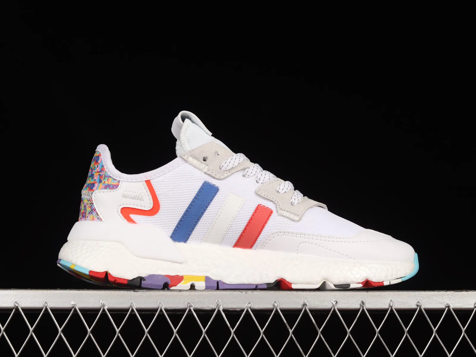 Adidas Nite Jogger Boost Cloud White Navy Blue Multi-Color CG6198