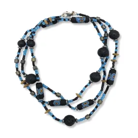 African Voyage Long Lava Necklace