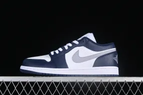 Air Jordan 1 Low Midnight Navy Grey White 553558-141