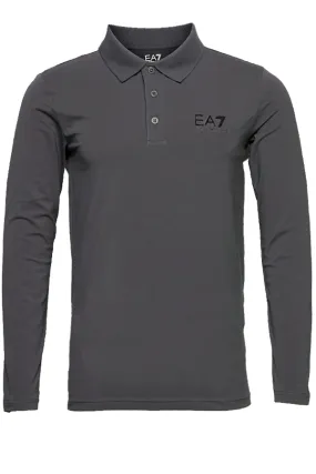 Armani EA7 Core L/S Polo Grey