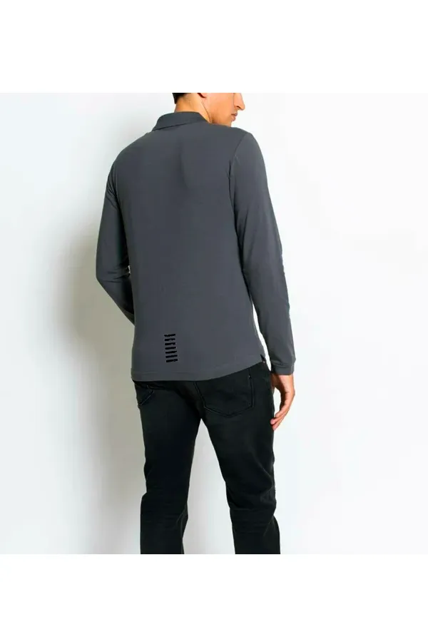 Armani EA7 Core L/S Polo Grey