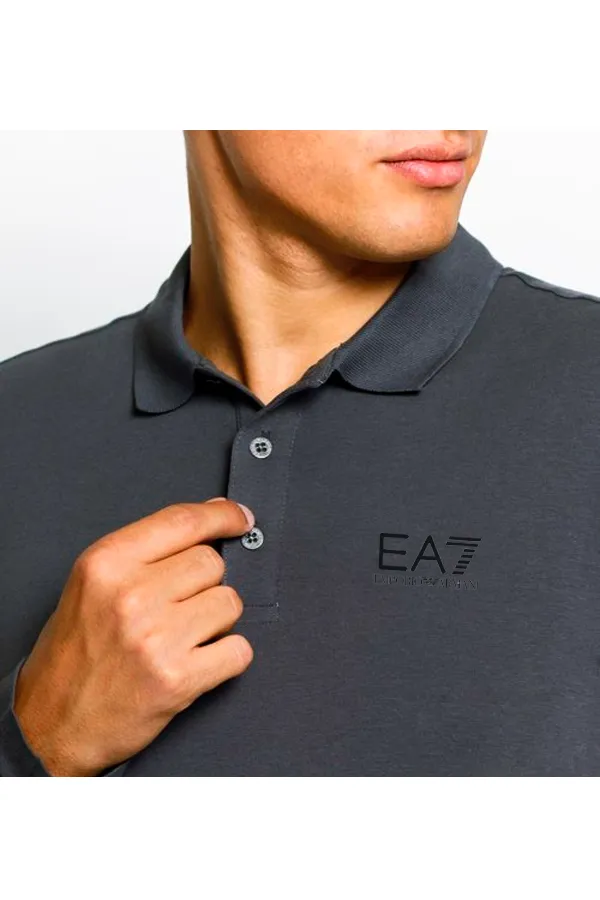 Armani EA7 Core L/S Polo Grey