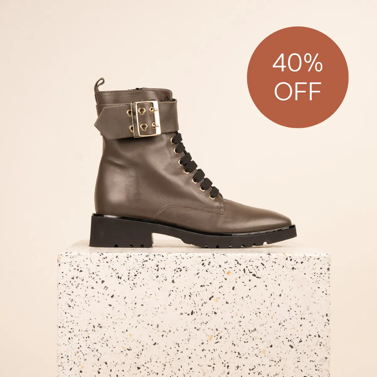 Asti Sport - Moss Leather with Buckle SAMPLE SALE - FINAL SALE