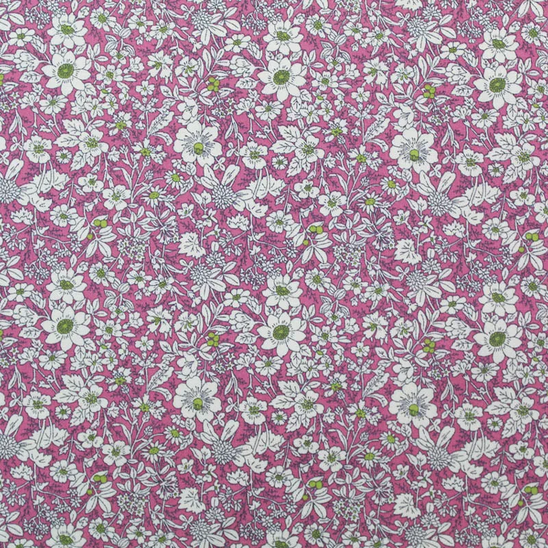 Autumn Flowers Cotton - Pretty Pink