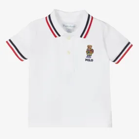 Baby Boys White Polo Shirt