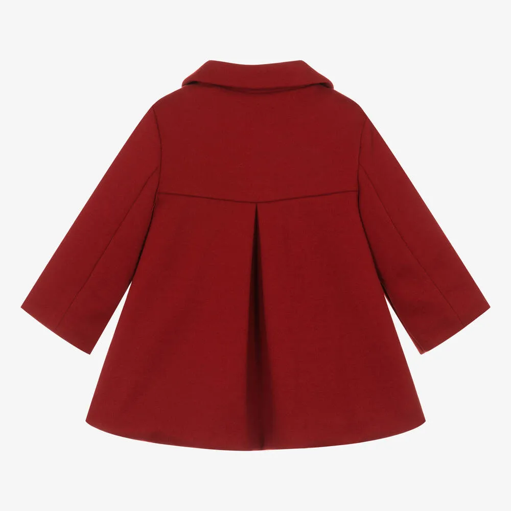 Baby Girls Red Trapeze Coat