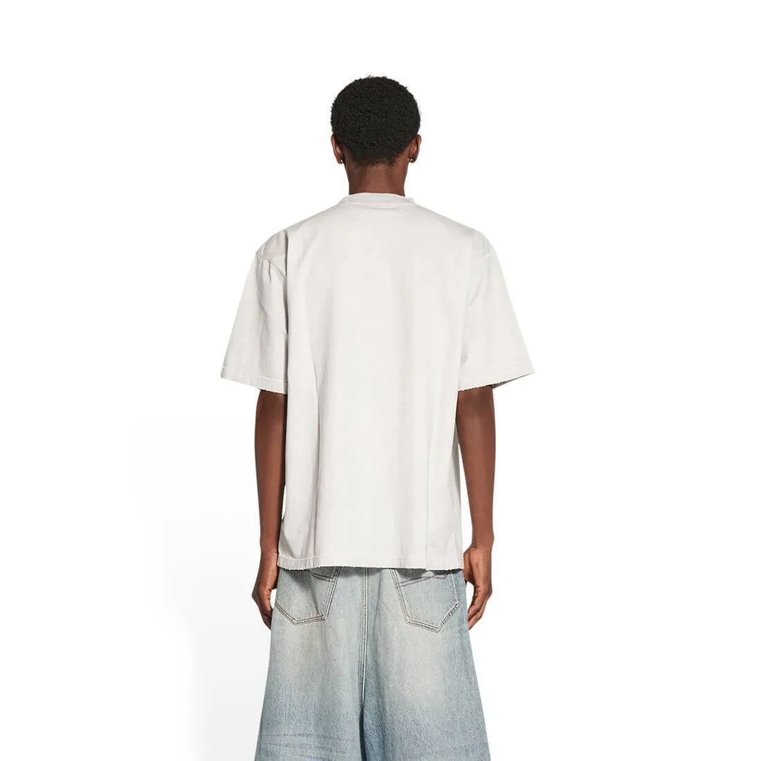 BALENCIAGA  |Crew Neck Street Style Cotton Short Sleeves Oversized Logo