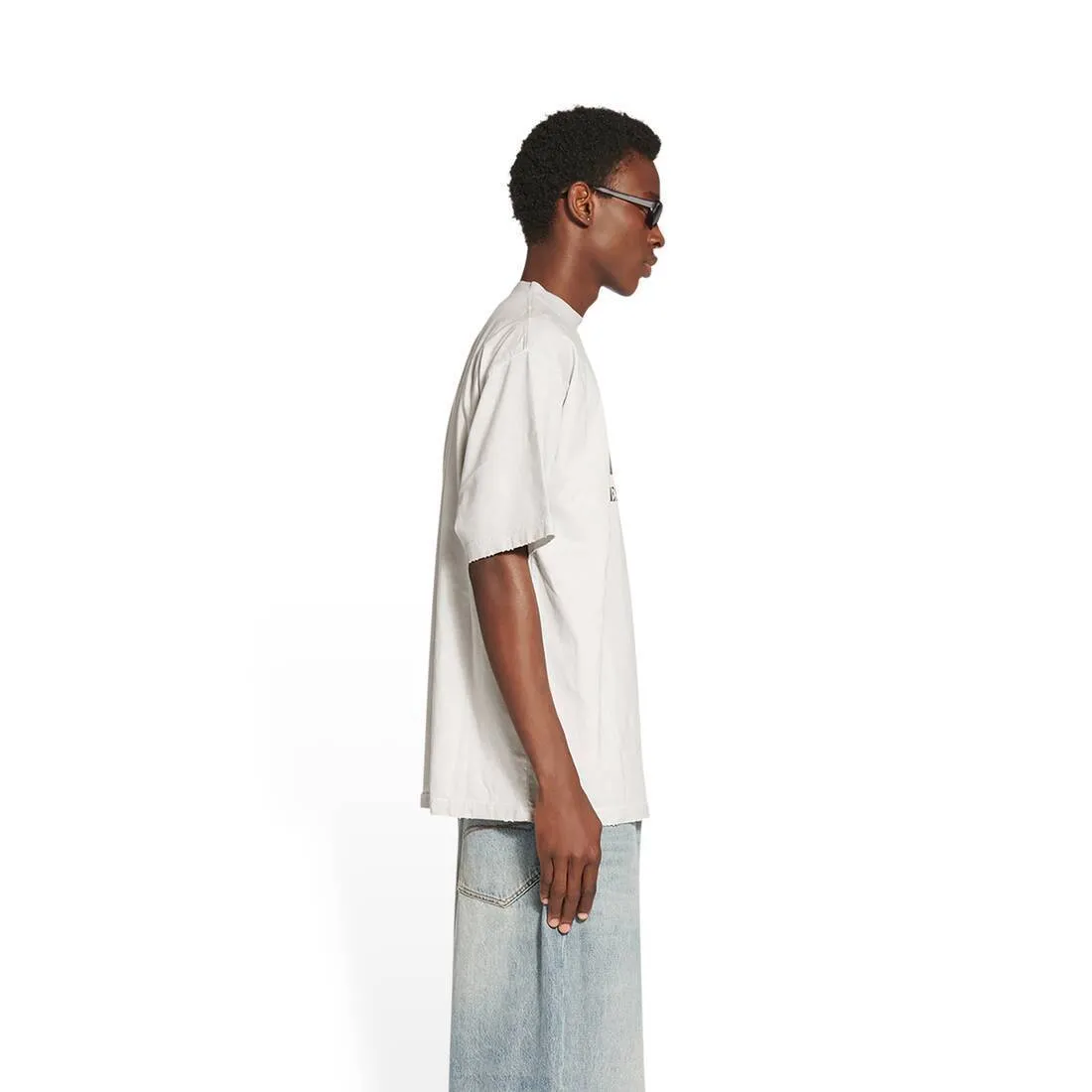 BALENCIAGA  |Crew Neck Street Style Cotton Short Sleeves Oversized Logo