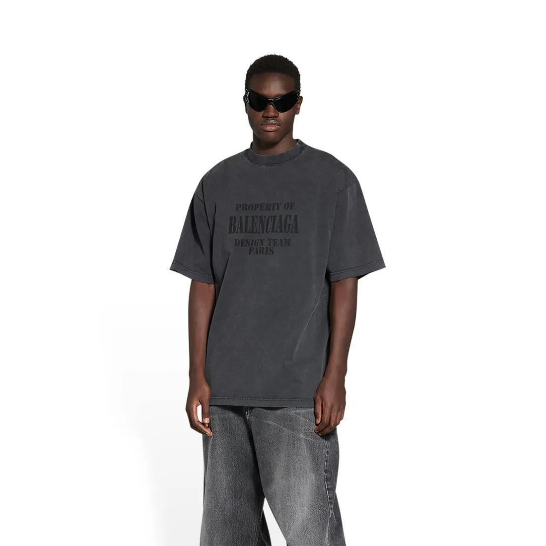 BALENCIAGA  |Crew Neck Street Style Cotton Short Sleeves Oversized Logo