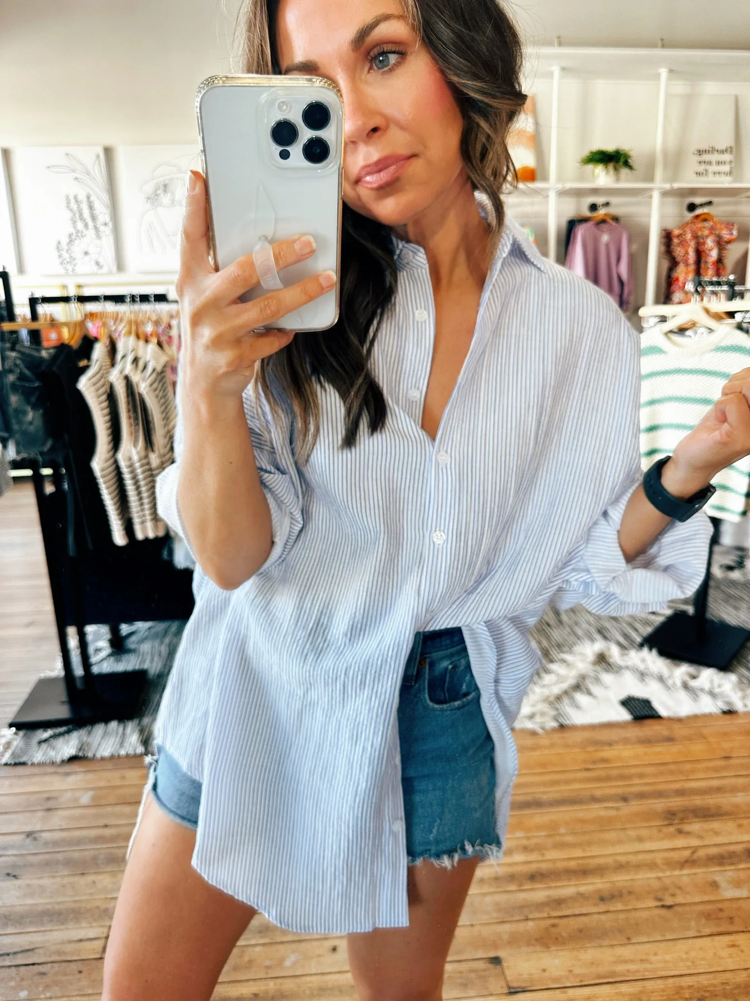 Becka Oversized Striped Top