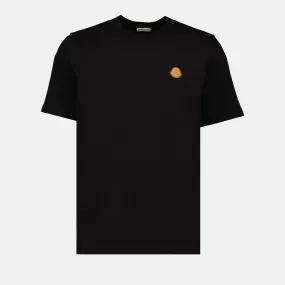 Black Leather Logo T-Shirt