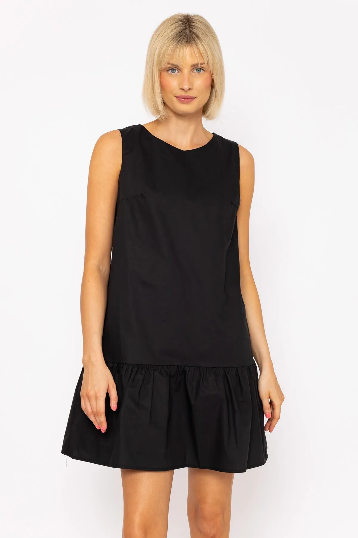 Black Poplin Mini Dress