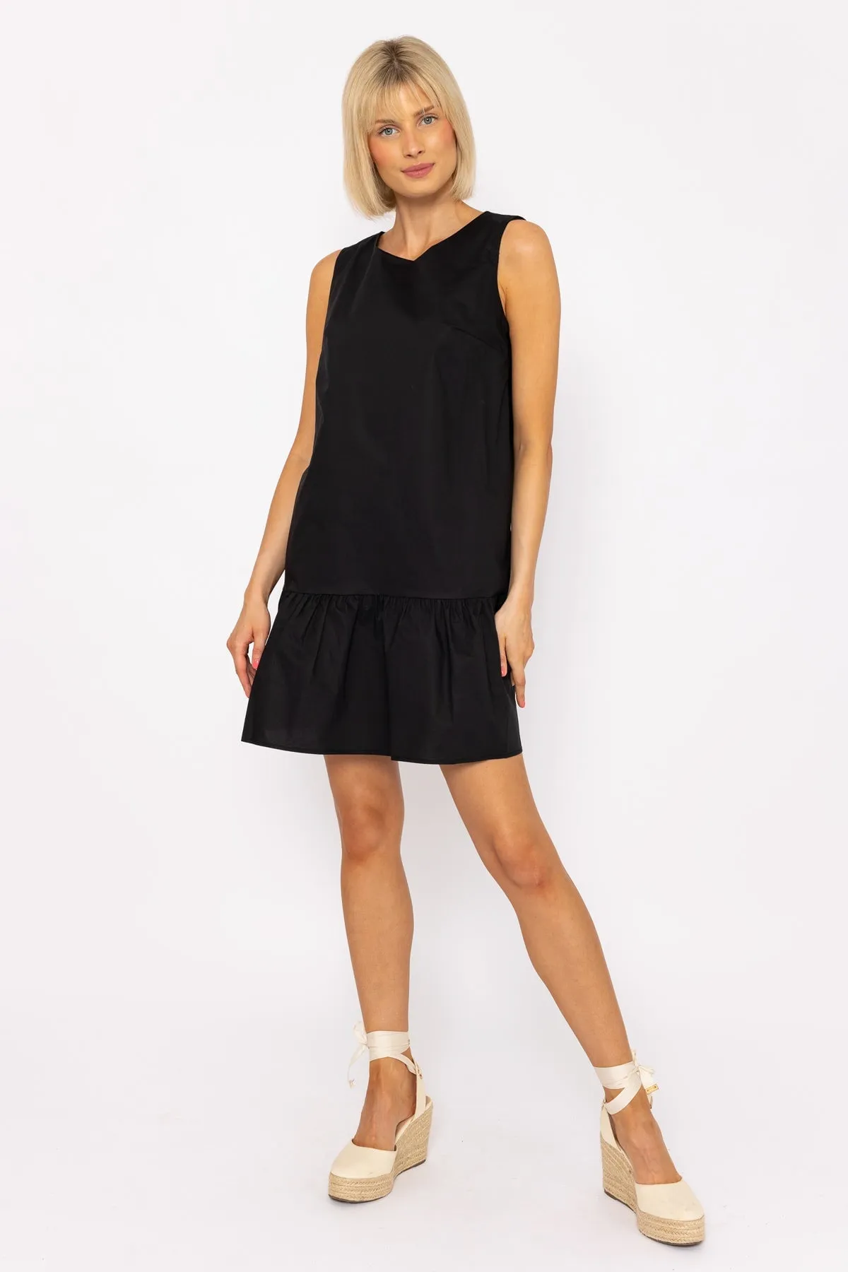 Black Poplin Mini Dress