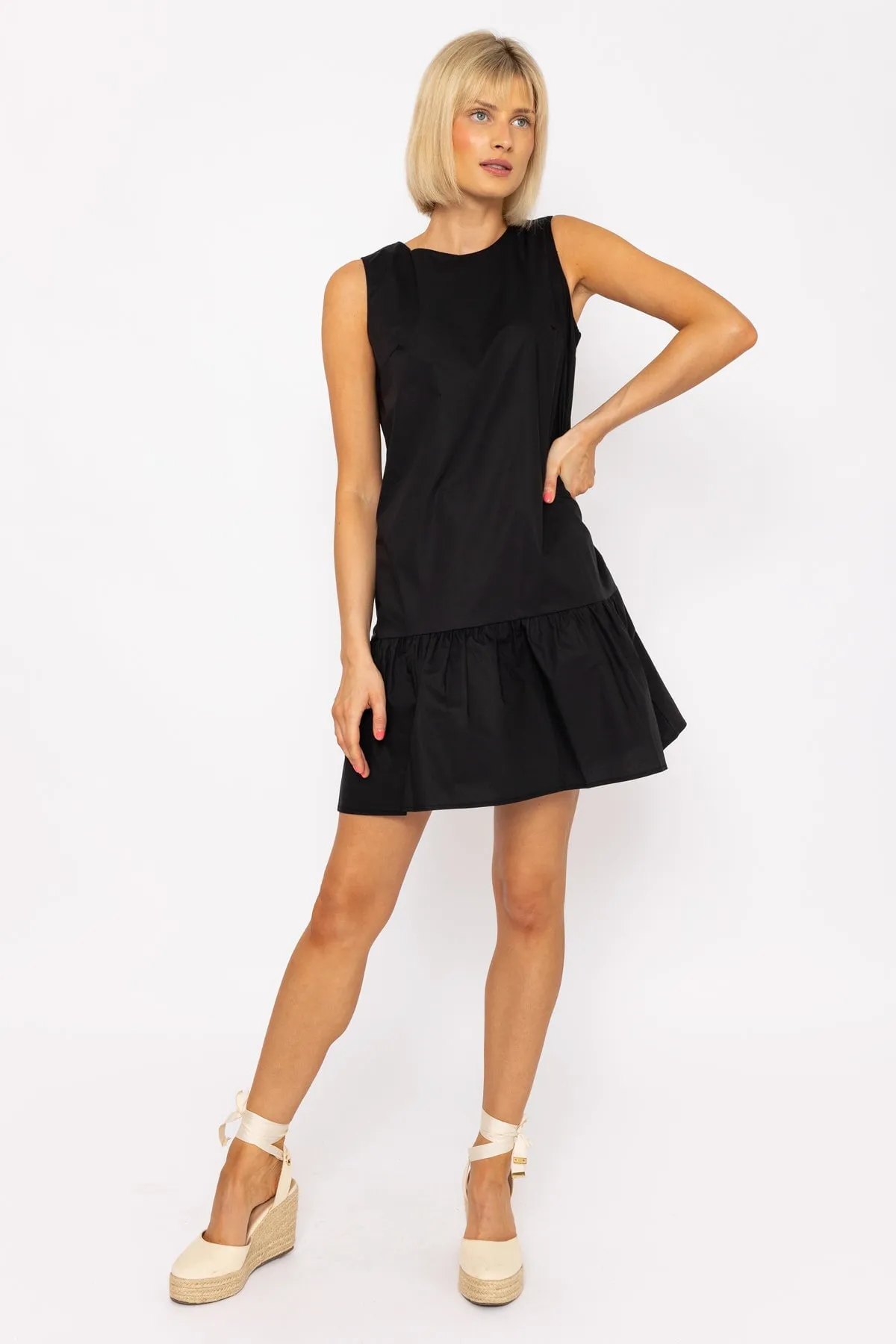 Black Poplin Mini Dress