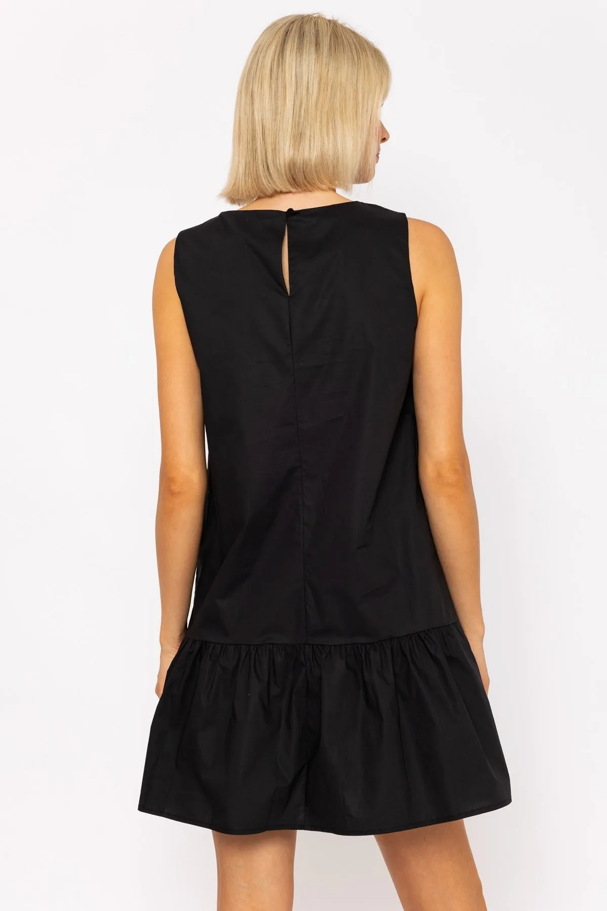 Black Poplin Mini Dress