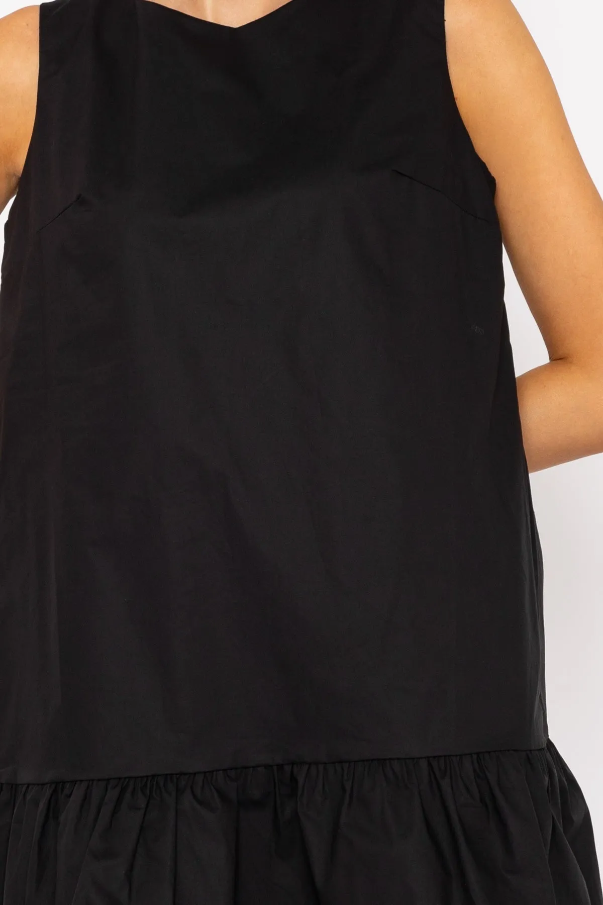 Black Poplin Mini Dress