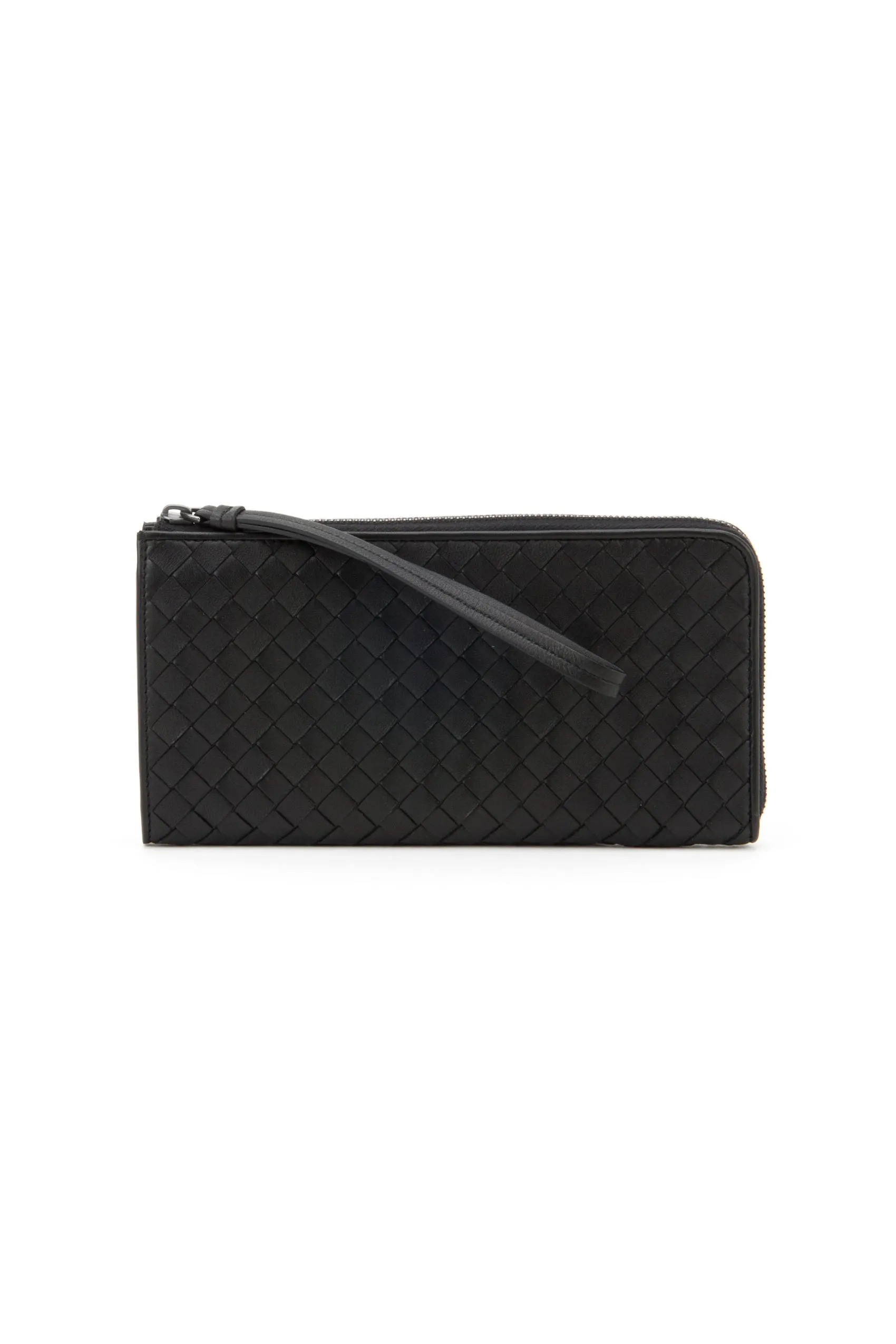 Bottega Veneta Woven Designed Zipped Wallet