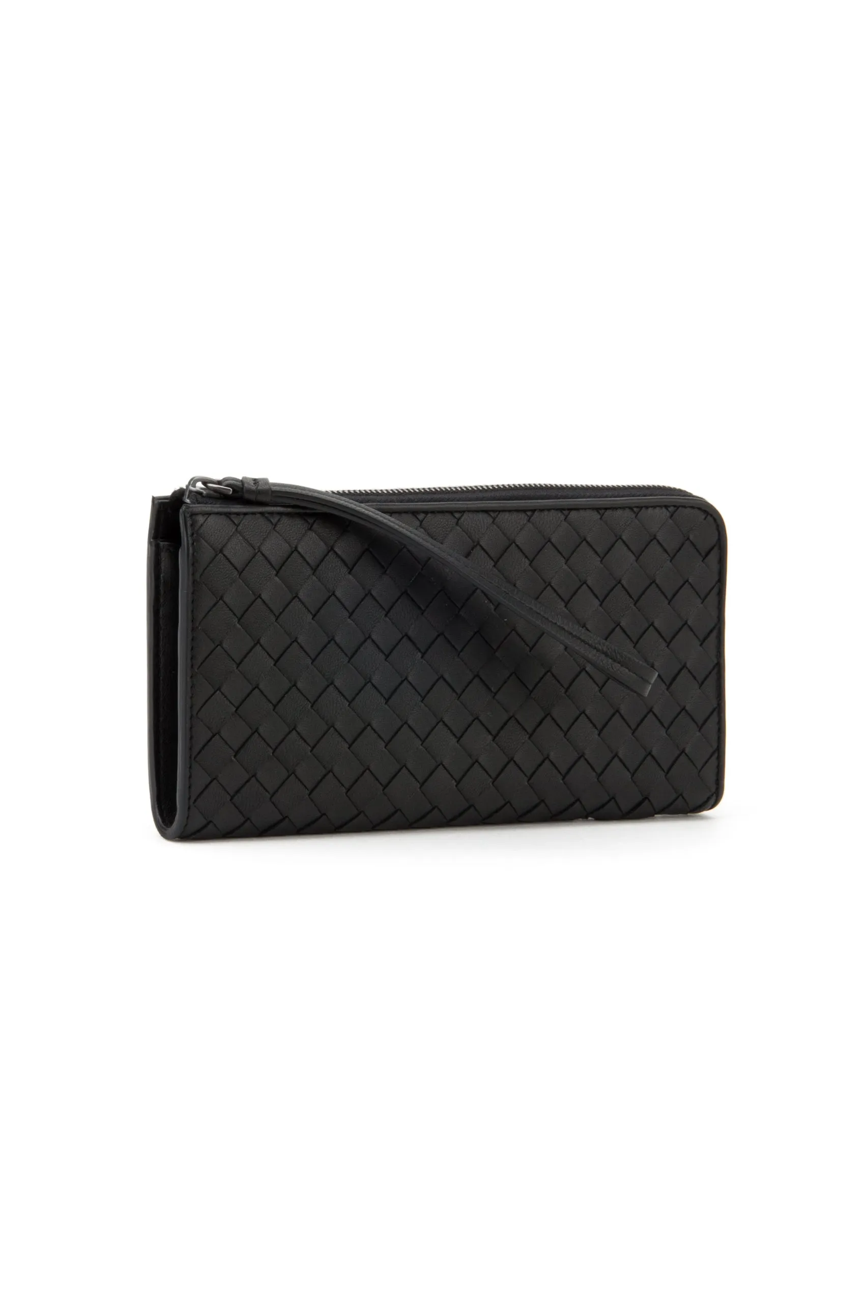 Bottega Veneta Woven Designed Zipped Wallet