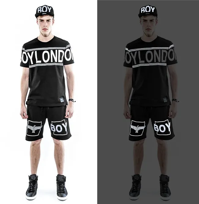 BOY LONDON  |Unisex Street Style U-Neck Plain Cotton Short Sleeves