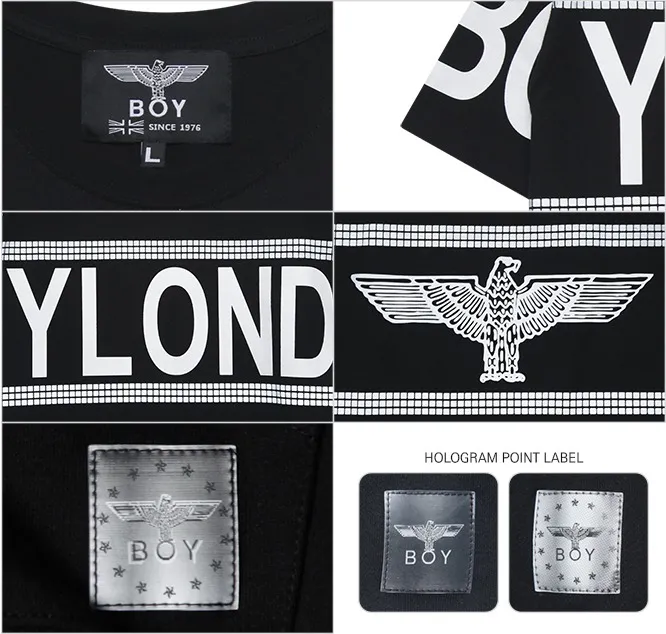 BOY LONDON  |Unisex Street Style U-Neck Plain Cotton Short Sleeves