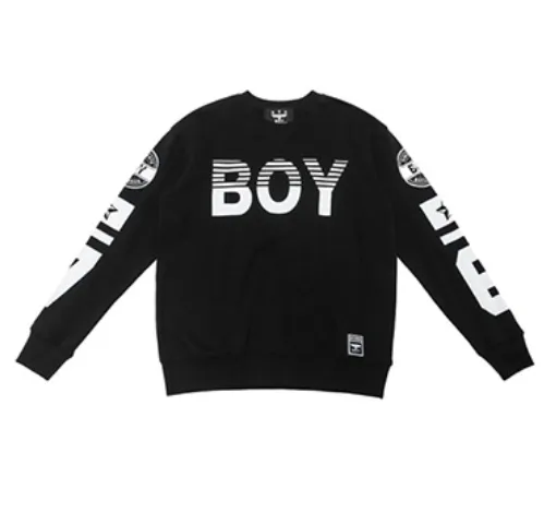 BOY LONDON  |Unisex Studded Street Style U-Neck Long Sleeves Cotton