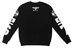 BOY LONDON  |Unisex Studded Street Style U-Neck Long Sleeves Cotton