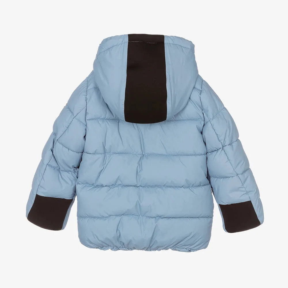 Boys Blue Hooded Puffer Coat