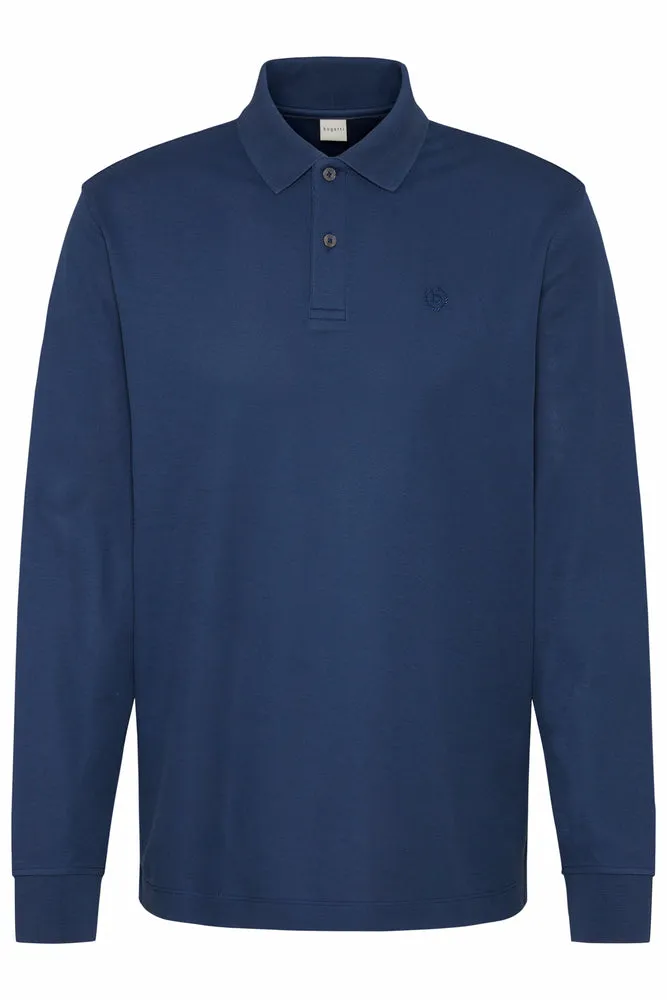 Bugatti Long Sleeve Polo Blue