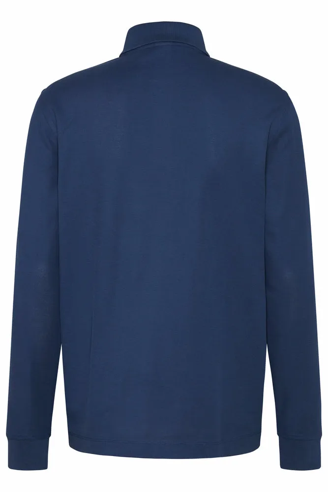 Bugatti Long Sleeve Polo Blue