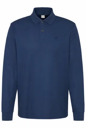 Bugatti Long Sleeve Polo Blue