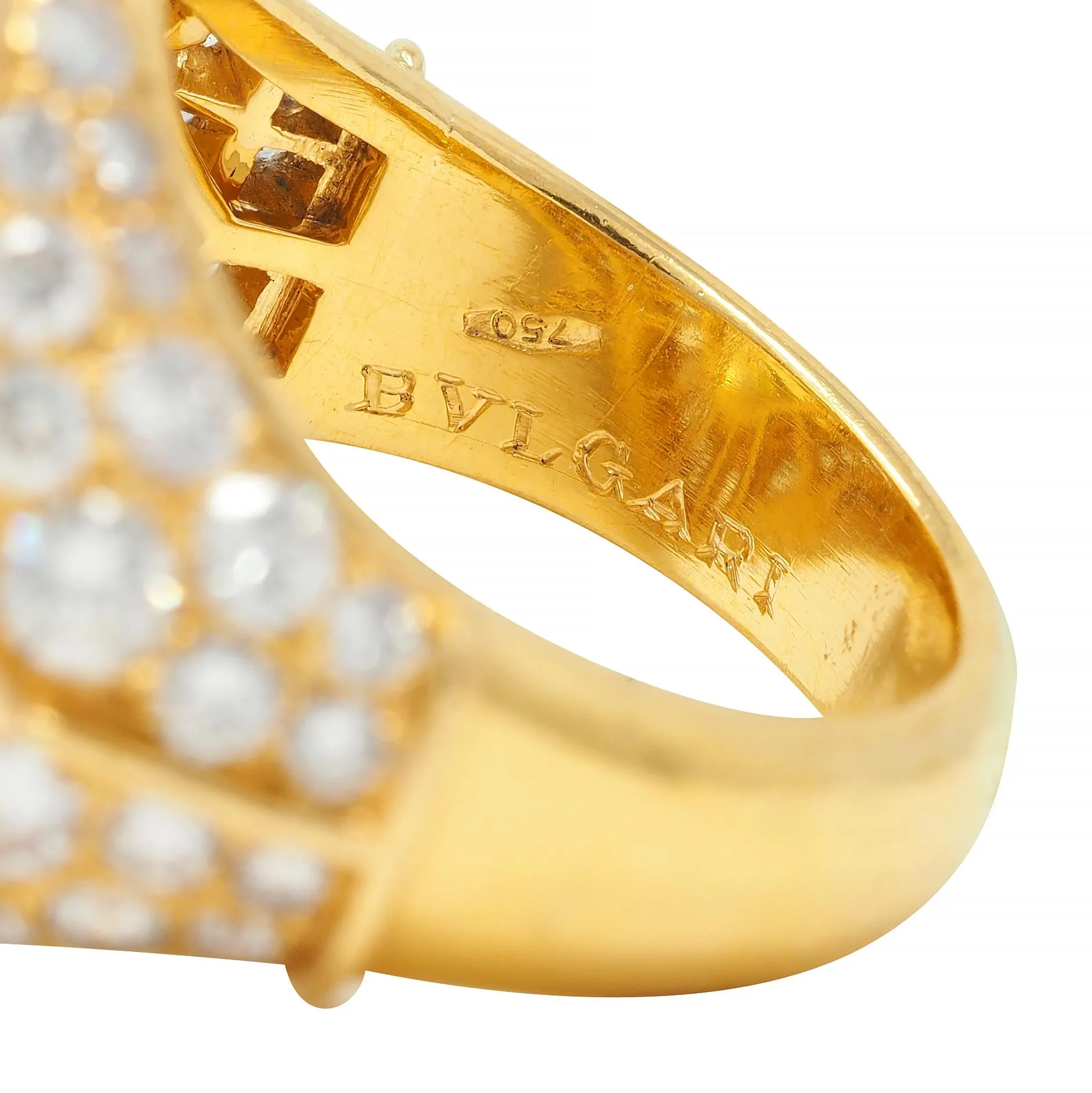 Bulgari Vintage 13.20 CTW Yellow Sapphire Aquamarine Diamond 18 Karat Gold Ballerina Halo Ring