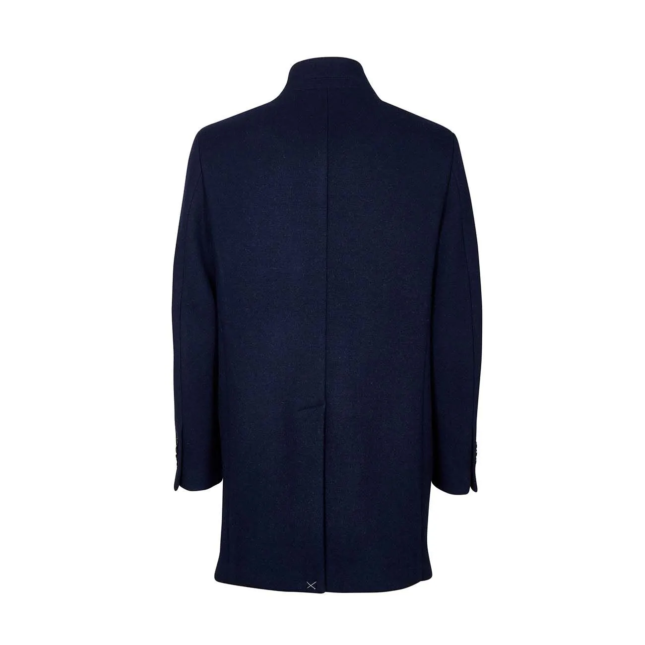 CAPPOTTO MISTO LANA CON GANCI Uomo Navy