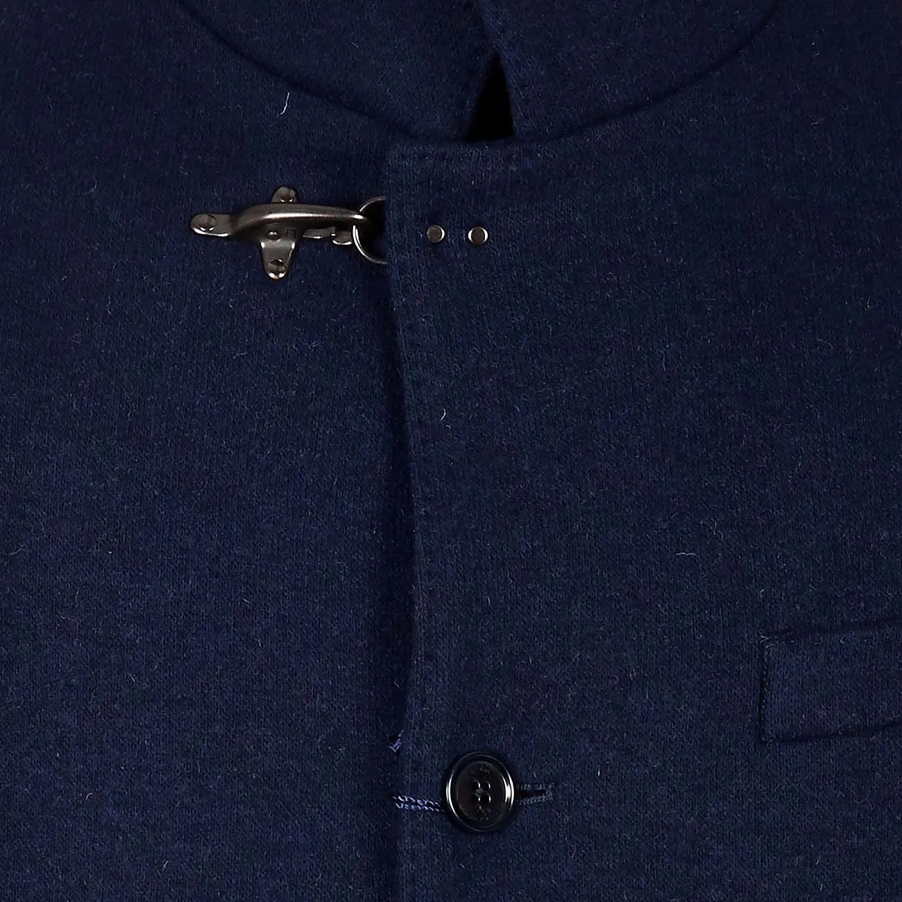 CAPPOTTO MISTO LANA CON GANCI Uomo Navy